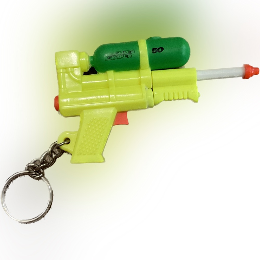 Vintage Super Soaker Keychain c1992 retro toy 90s